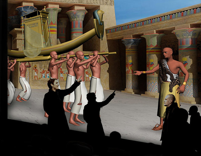 Trong một giờ học lịch sử, các em học sinh được quay về thời Ai Cập cổ đại