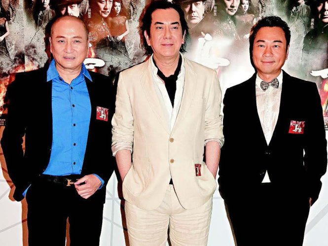 Trong phim Kiêu hùng, Thang Trấn Nghiệp so tài diễn xuất với hai diễn viên thực lực Huỳnh Thu Sinh (giữa) và Lê Diệu Tường.