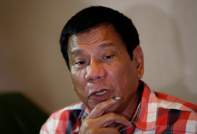 Ông Rodrigo Duterte, tân tổng thống Philippines - Ảnh: Reuters