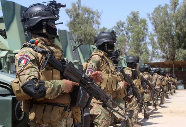 Lực lượng đặc nhiệm Iraq cùng cảnh sát, biên phòng và dân quân sẽ đều tham gia trong chiến dịch giải phóng thị trấn Rutba - Ảnh: AFP