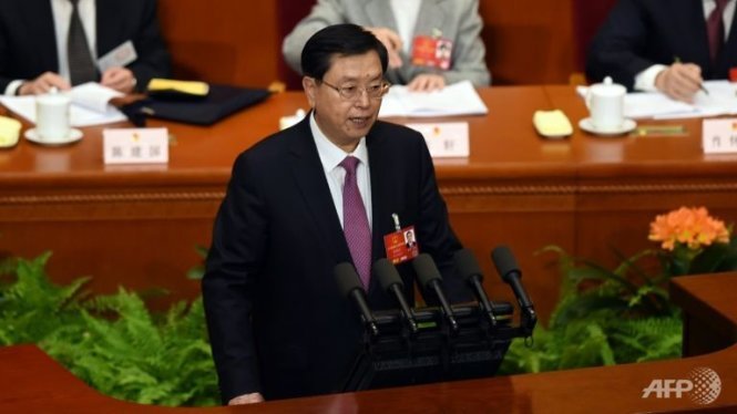 Chủ tịch Quốc hội Trung Quốc Trương Đức Giang - Ảnh: AFP