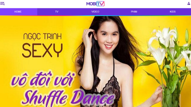 Giao diện trang mobitv.vn của Viettel - Ảnh chụp màn hình
