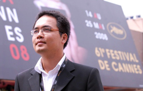 Phan Đăng Di tại LHP Cannes 2008 - Ảnh: TR.N.