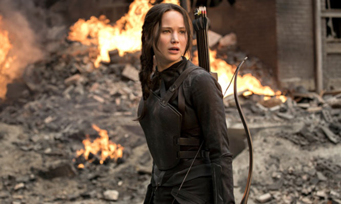 Lawrence trong các tập phim The Hunger Games