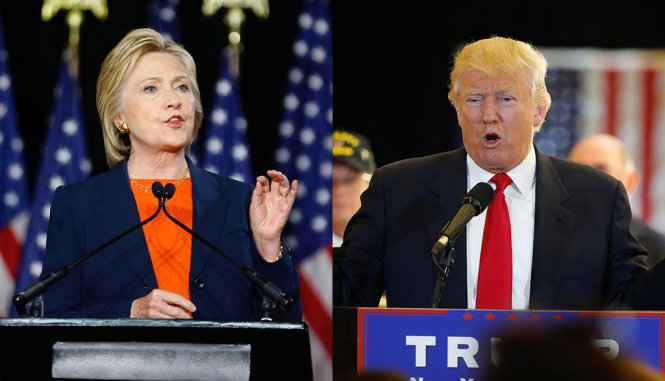 Bà Hillary Clinton và ông Donald Trump - Ảnh: REUTERS