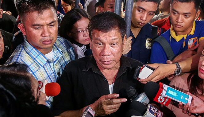 Tổng thống 71 tuổi của Philippines, Rodrigo Duterte - Ảnh: AFP