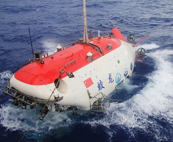 Tàu ngầm Jiaolong của Trung Quốc có thể lặn sâu 7km - Ảnh: Tân Hoa xã
