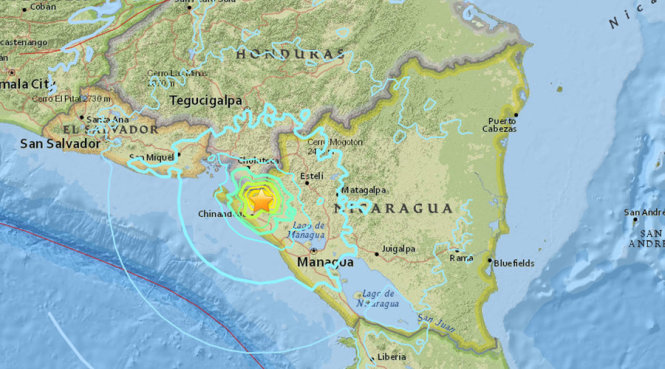 Bản đồ khu vực bị động đất - Ảnh: RT
