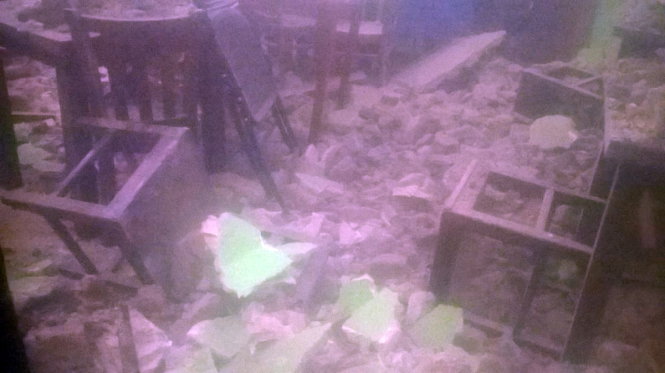 Hình ảnh thiệt hại do động đất được người dân chia sẻ trên mạng - Ảnh: Twitter/RT