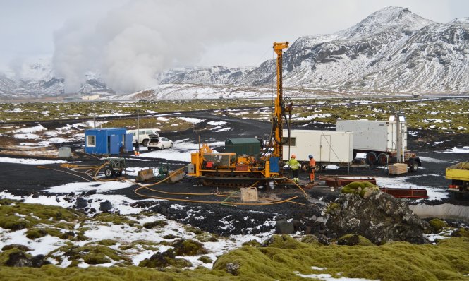Khu vực các nhà khoa học chôn khí thải CO2 xuống lòng đất ở Iceland - Ảnh: Science