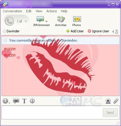 Cửa sổ chat quen thuộc của Yahoo Messenger đời cũ trên desktop - Ảnh: tothepc