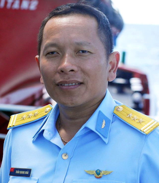 Phi công Trần Quang Hải chụp tại Trường Sa năm 2013 - Ảnh: Trần Trọng Thiết
