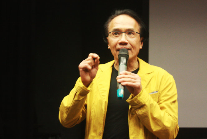 Đạo diễn Lê Lâm trước buổi chiếu phim tại Hà Nội - Ảnh: Nho Quân