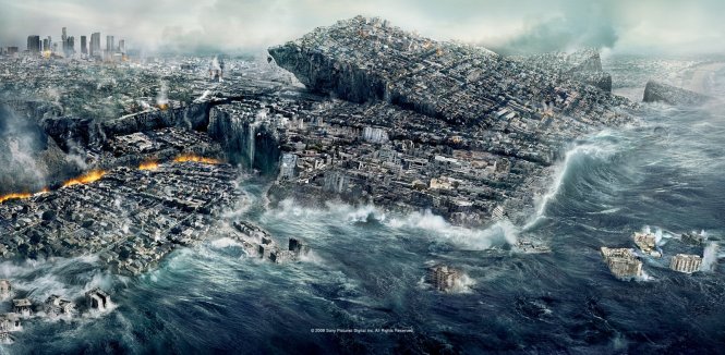 Không chỉ có sóng thần, 2012 là một tổ hợp những thiên tai con người có thể phải hứng chịu - Ảnh Sony Pictures