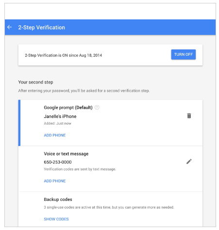 Kích hoạt Google Prompt để đơn giản hóa bước chứng thực đăng nhập bảo vệ hai lớp - Ảnh: Google