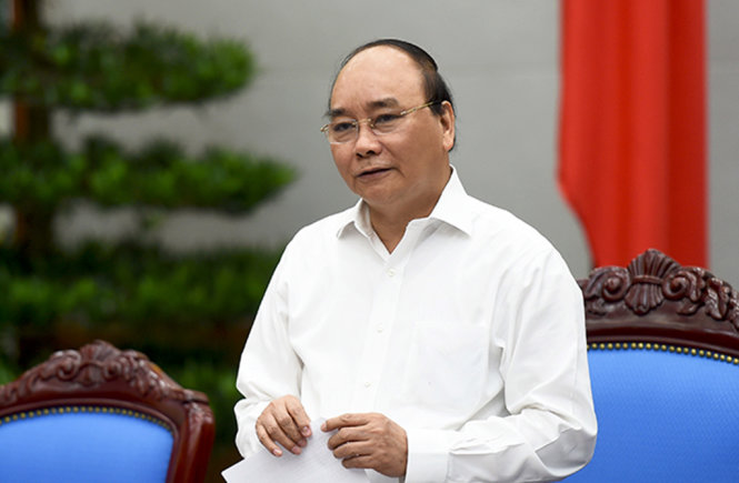 Thủ tướng Nguyễn Xuân Phúc phát biểu tại phiên họp ngày 23-6 - Ảnh do Cổng thông tin điện tử Chính phủ cung cấp