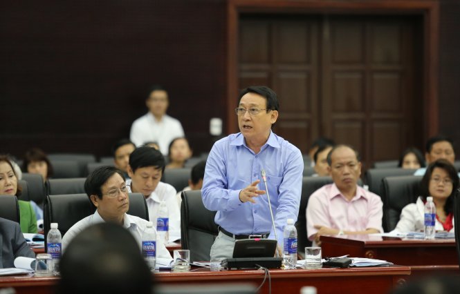 Chủ tịch Hiệp hội Du lịch Đà Nẵng Huỳnh Tấn Vinh kiến nghị TP cần kiểm soát các hoạt động du lịch chui và xả nước thải ra biển - Ảnh: V.HÙNG