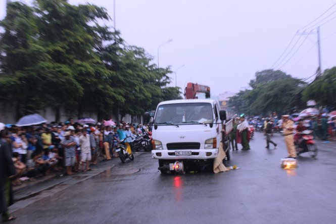 Hiện trường vụ tai nạn - Ảnh: P.K