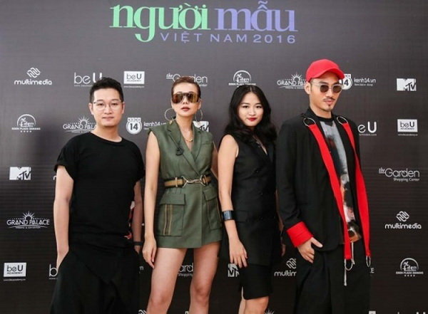 Bốn giám khảo của Người mẫu Việt Nam mùa 7 -2016 (từ trái qua): Samuel Hoàng, Thanh Hằng, Hà Đỗ và Lý Quí Khánh - Ảnh: MultiMedia