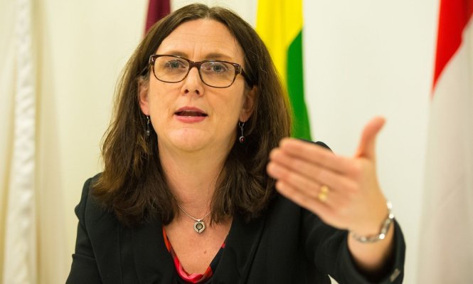 Bà Cecilia Malmström, ủy viên thương mại EU - Ảnh: PA