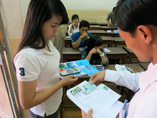 Tại điểm thi khoa Thủy sản chỉ có 87 thí sinh dự thi - Ảnh: T.Trang