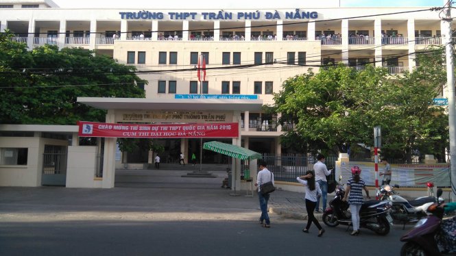 Số lượng thí sinh thi tại trường THPT Trần Phú khá it - Ảnh: Đoàn Cường