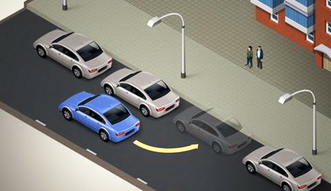 Hình ảnh minh hoạ việc đỗ xe song song - Ảnh: Google