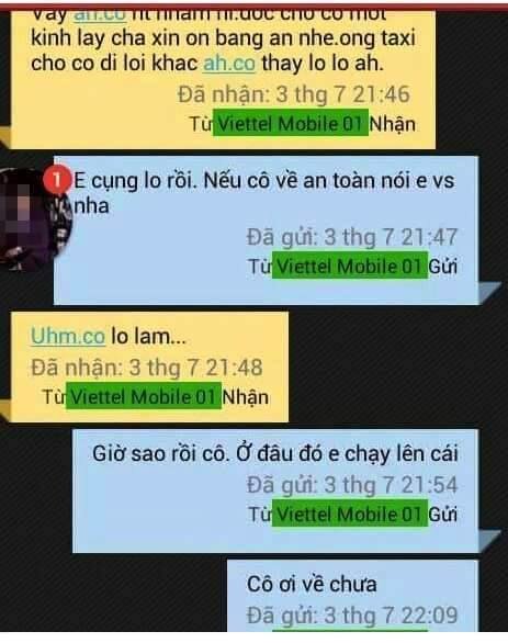 Nội dung tin nhắn dự cảm đầy lo sợ của nữ sinh Phạm Thị Oanh gửi cho em Tuấn