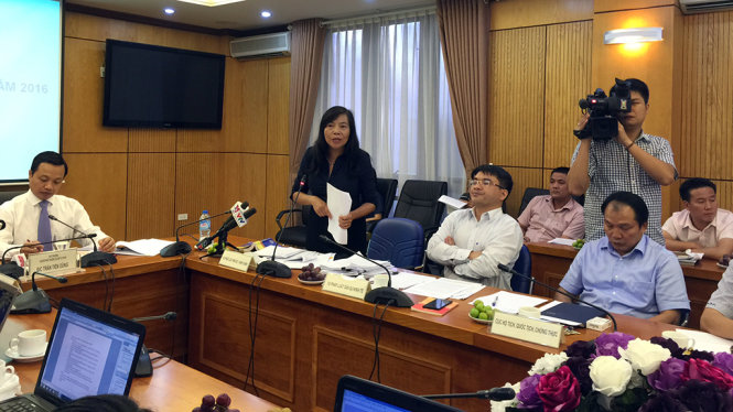 Bà Nguyễn Thị Kim Thoa cho rằng điều 292 Bộ luật hình sự năm 2015 không có sai sót và không cần phải sửa đổi (ảnh T.L)