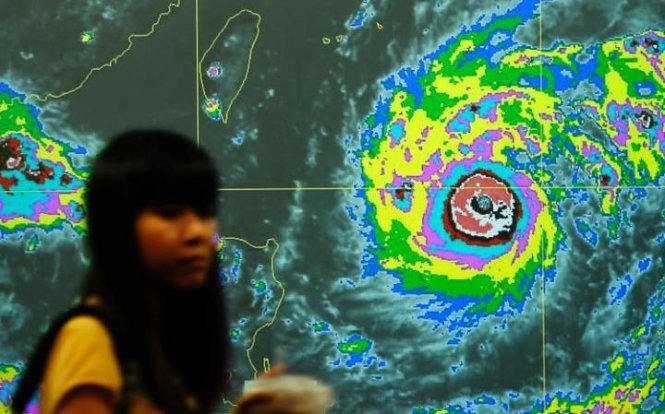 Siêu bão Nepartak được dự báo tràn vào Đài Loan đêm nay hoặc sáng mai 8-7 - Ảnh: EPA