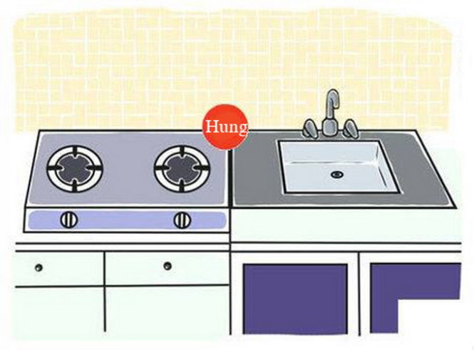 Bếp và bồn rửa tuyệt đối không được bố trí cạnh nhau - Ảnh minh họa: BĐS