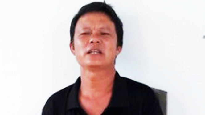 Sau khi gây án, dương Văn Nam trình diện tại công an huyện Kiên Lương - Ảnh: K.NAM