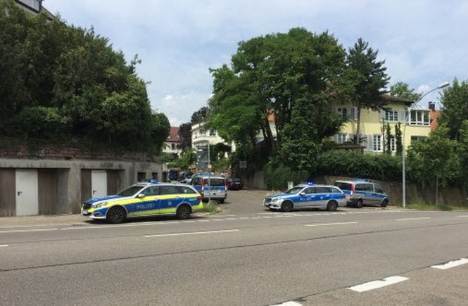 Cảnh sát phong tỏa khu vực xung quanh hiện trường - Ảnh: 7aktuell.de