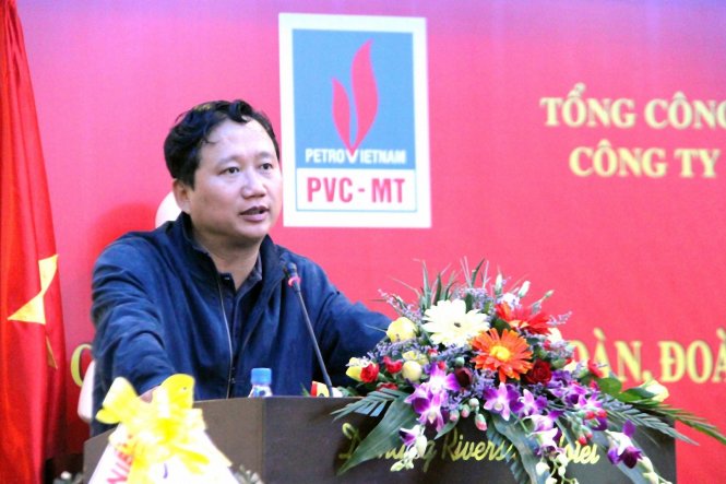 Ông Trịnh Xuân Thanh thời kỳ làm bí thư đảng ủy, chủ tịch HĐQT Tổng công ty cổ phần Xây lắp dầu khí Việt Nam (PVC) - Ảnh: PVC-MT