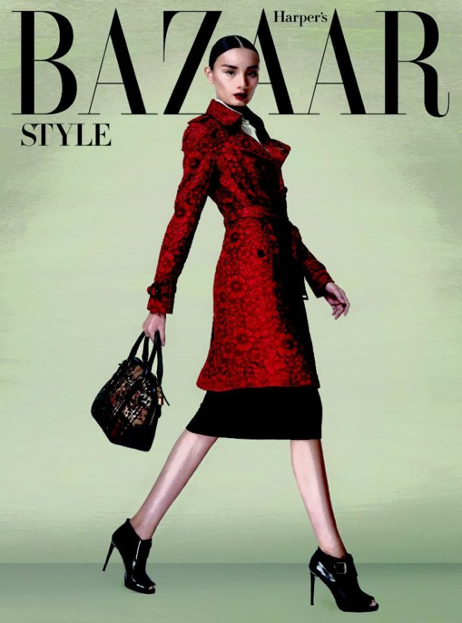 Người mẫu Lê Thuý trên bìa Harper's Bazaar Style Ý