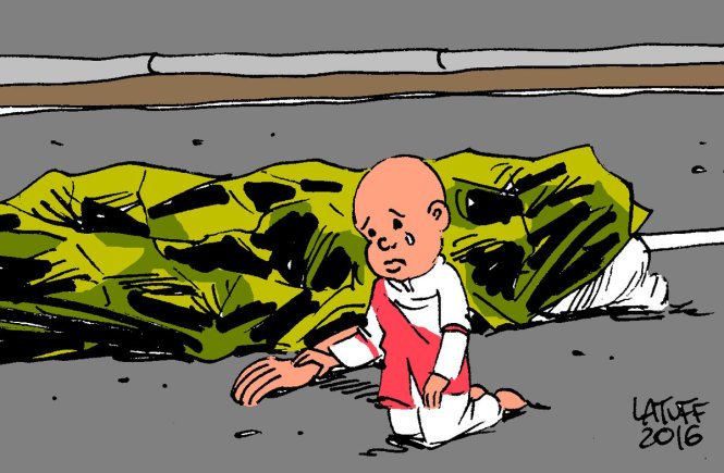 Tác phẩm của họa sỹ Carlos Latuff - Ảnh: Twitter của Carlos Latuff