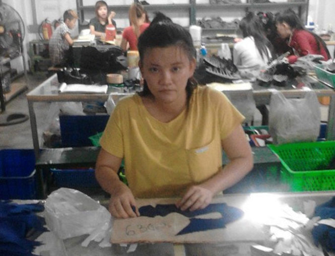 Lê Thị Thanh Diệu hiện đang phải làm công nhân may tại Q.Thủ Đức, TP.HCM - Ảnh: nhân vật cung cấp