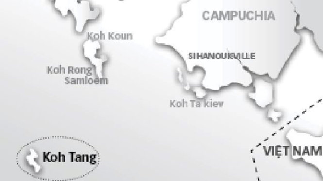 Quần đảo Koh Tang nằm ngoài khơi phía Nam của Campuchia, gần vùng biển tiếp giáp với Việt Nam - Đồ họa: V.CƯỜNG