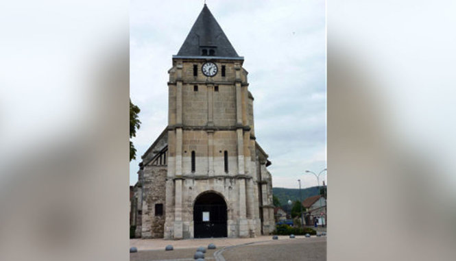 Nhà thờ Saint Etienne du Rouvray - Ảnh: RT