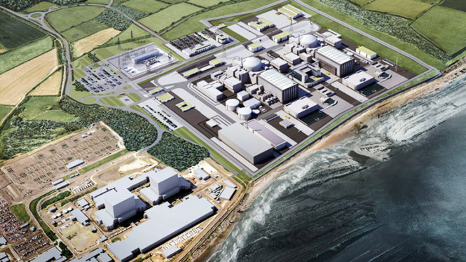 Toàn cảnh dự án nhà máy điện hạt nhân Hinkley Point - Ảnh: AFP
