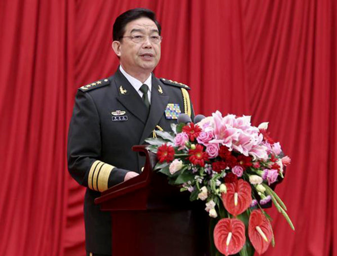 Bộ trưởng Quốc phòng Trung Quốc, ông Thường Vạn Toàn - Ảnh: Tân Hoa xã