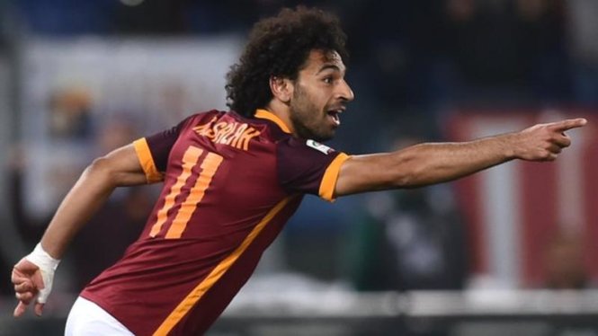 Salah trong màu áo Roma. Ảnh: BBC