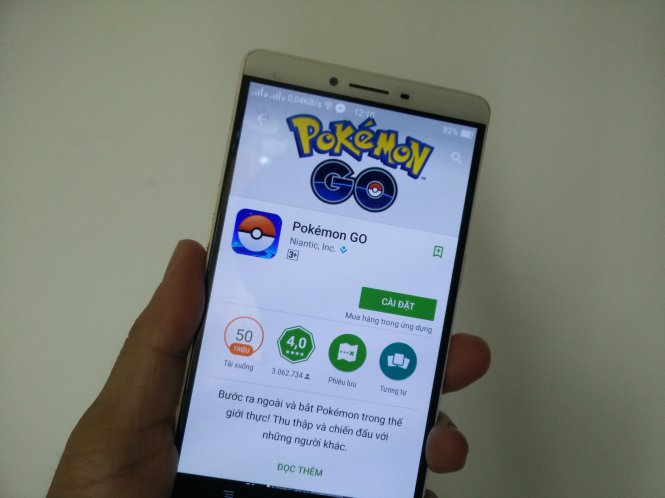 Trò chơi Pokémon Go đã xuất hiện trên kho tải ứng dụng trực tuyến CH Play (Android). - Ảnh: Đức Thiện