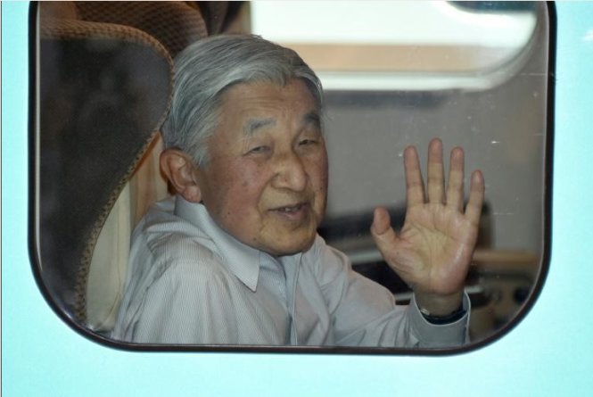 Nhật hoàng Akihito trong một lần xuất hiện gần đây Ảnh: AFP