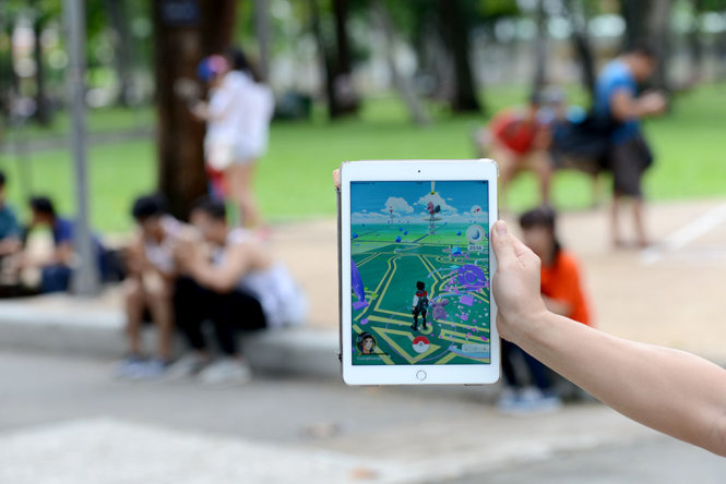 Công viên Tao Đàn là nơi tập trung Pokemon nhiều nhất - Ảnh: DUYÊN PHAN