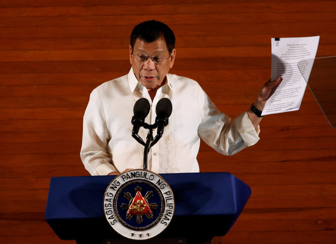 Từ khi lên nắm quyền, tổng thống Philippines, Rodrigo Duterte đã triển khai chiến dịch truy quét tội phạm ma túy rất quyết liệt - Ảnh: Reuters