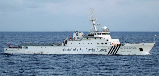 Tàu tuần dương Trung Quốc xuất hiện gần quần đảo Senkaku/Điếu ngư - Ảnh: Nikkei