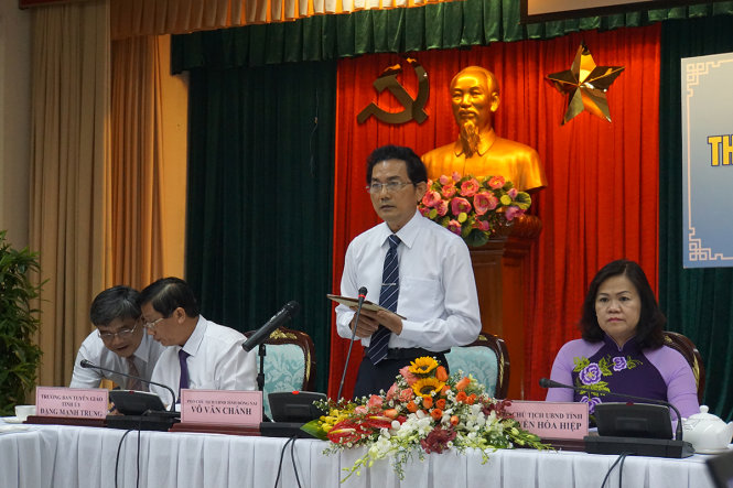 Ông Võ Văn Chánh trả lời về vụ bùn thải trong khu Formosa Đồng Nai vào chiều 12-8
