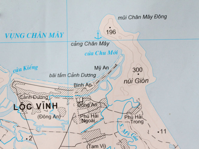 Vùng biển Chân Mây - Lăng Cô, nơi triển khai dự án Khu nghỉ dưỡng quốc tế Minh Viễn - Lăng Cô