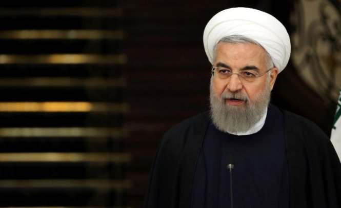 Tổng thống Iran Hassan Rouhani trong một cuộc họp báo cuối tháng 2 tại Tehran - Ảnh: AFP